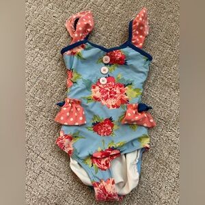 Matilda Jane Blue and Pink One Piece Swimsuit